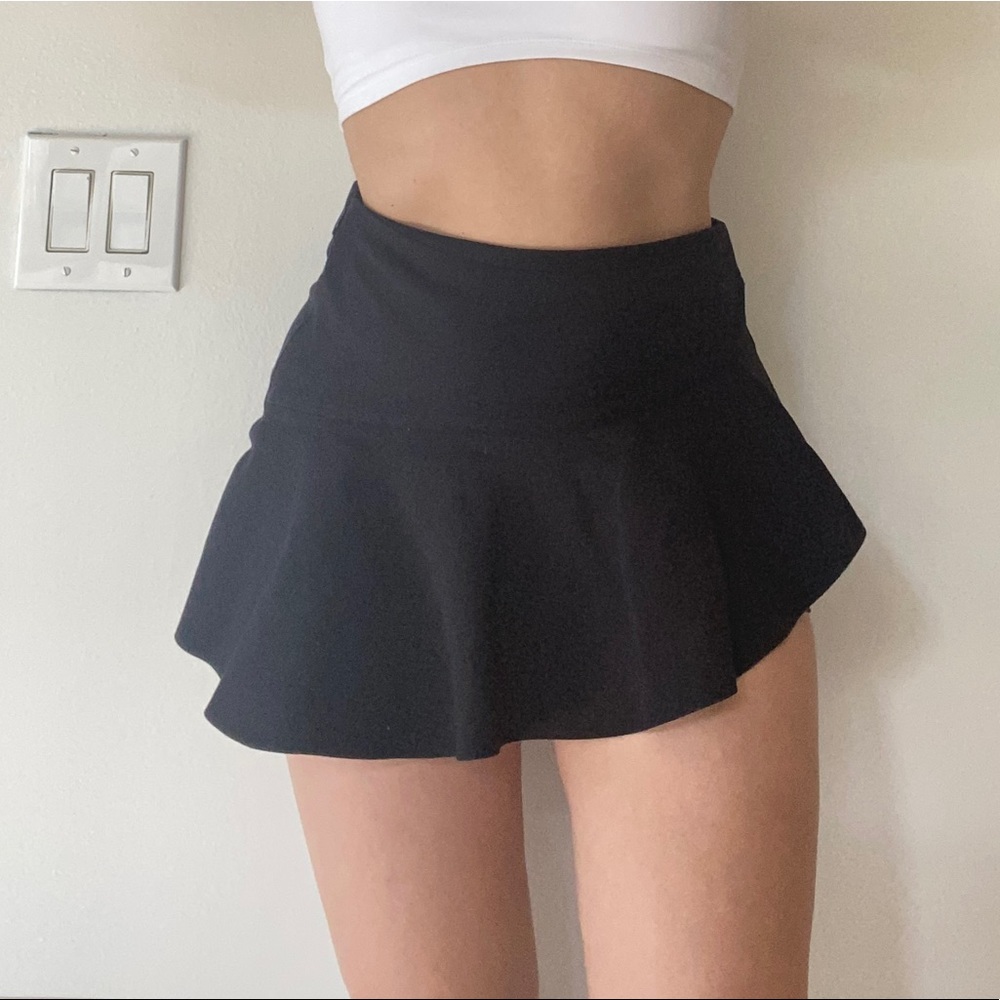 Zara asymmetrical skirt in black
